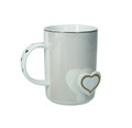 Cana, Amore Mio Righe, Brandani, 8x11 cm, 350 ml, portelan New Bone China