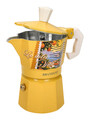 Cafetiera, Dolce Vita Ocra, Brandani, capacitate 1 ceasca, 6x12x13 cm, aluminiu