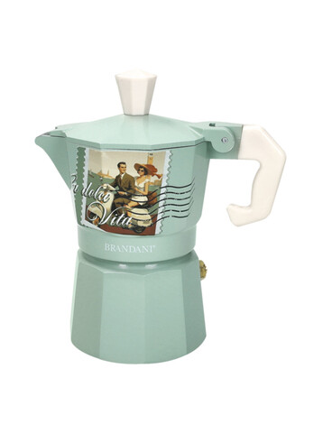 Cafetiera, Dolce Vita Tiffany, Brandani, capacitate 1 ceasca, 6x12x13 cm, aluminiu