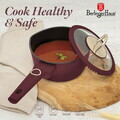 Cratita cu capac Berlinger Haus, Leonardo, 16 cm, 1.2 L, aluminiu forjat, visiniu mat