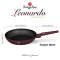 Tigaie Berlinger Haus, Leonardo, 28 cm, 2.4 L, aluminiu forjat, visiniu mat