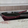 Tigaie grill Berlinger Haus, Leonardo, 28 cm, 2.1 L, aluminiu forjat, visiniu mat