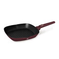 Tigaie grill Berlinger Haus, Leonardo, 28 cm, 2.1 L, aluminiu forjat, visiniu mat