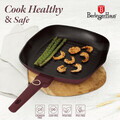 Tigaie grill Berlinger Haus, Leonardo, 28 cm, 2.1 L, aluminiu forjat, visiniu mat