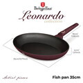 Tigaie pentru peste Berlinger Haus, Leonardo, 35 cm, aluminiu forjat, visiniu mat