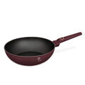 Tigaie Wok Berlinger Haus, Leonardo, 28 cm, 3.2 L, aluminiu forjat, visiniu mat