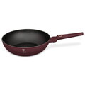 Tigaie Wok Berlinger Haus, Leonardo, 28 cm, 3.2 L, aluminiu forjat, visiniu mat