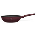 Tigaie Wok Berlinger Haus, Leonardo, 28 cm, 3.2 L, aluminiu forjat, visiniu mat