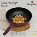 Tigaie Wok Berlinger Haus, Leonardo, 28 cm, 3.2 L, aluminiu forjat, visiniu mat