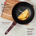 Tigaie Wok cu capac Berlinger Haus, Leonardo, 28 cm, 3.2 L, aluminiu forjat, visiniu mat