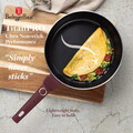 Tigaie flip Berlinger Haus, Leonardo, 26 cm, aluminiu, visiniu mat