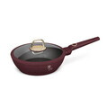 Tigaie adanca cu capac Berlinger Haus, Leonardo, 24 cm, 2.3 L, aluminiu forjat, visiniu mat