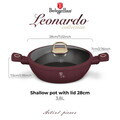 Oala cu capac Berlinger Haus, Leonardo, 28 cm, 3.8 L, aluminiu forjat, visiniu mat