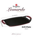 Tava grill Berlinger Haus, Leonardo, 47x29 cm, aluminiu forjat, visiniu mat