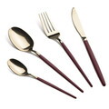 Set tacamuri 24 piese Berlinger Haus, Leonardo, inox, visiniu/sampanie