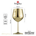Set 2 pahare pentru vin Berlinger Haus, Sahara/Leonardo, 550 ml, inox 18/10, auriu