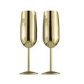 Set 2 pahare pentru sampanie Berlinger Haus, Sahara/Leonardo, 260 ml, inox 18/10, auriu