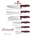 Set 6 cutite Berlinger Haus, Leonardo, inox, visiniu mat