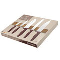Set 5 cutite cu suport magnetic Berlinger Haus, Leonardo, inox/lemn, visiniu mat/natur