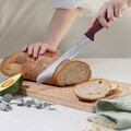 Set 5 cutite cu suport patrat Berlinger Haus, Leonardo, inox/bambus, visiniu mat/natur