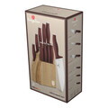 Set 9 cutite cu suport Berlinger Haus, Leonardo, inox/bambus, visiniu mat/natur