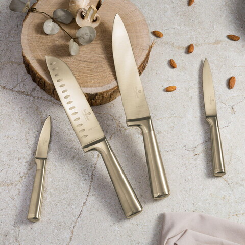 Set 4 cutite Berlinger Haus, Sahara/Leonardo, inox, auriu
