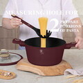 Set 5 ustensile de bucatarie cu suport, Berlinger Haus, Leonardo, nailon/plastic, visiniu mat/negru