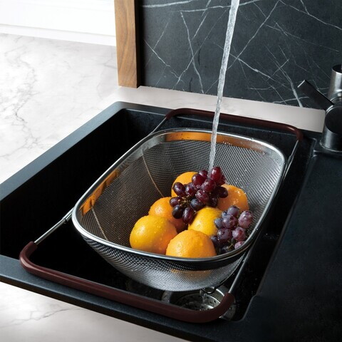 Strecuratoare cu manere reglabile Berlinger Haus, Leonardo, 34x24x11 cm, inox 18/10, argintiu/visiniu