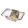 Strecuratoare cu manere reglabile Berlinger Haus, Leonardo, 34x24x11 cm, inox 18/10, argintiu/visiniu