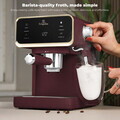 Espressor digital 3 in 1 Berlinger Haus, Leonardo, 950W, 21x25.9x28 cm, inox, visiniu mat
