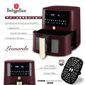 Friteuza cu aer cald si fereastra Berlinger Haus, Leonardo, 38.8x30x32.4 cm, 8 L, 1650W, visiniu mat
