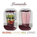 Robot de bucatarie 4 in 1 Berlinger Haus, Leonardo, 1500W, inox/plastic, visiniu mat/argintiu