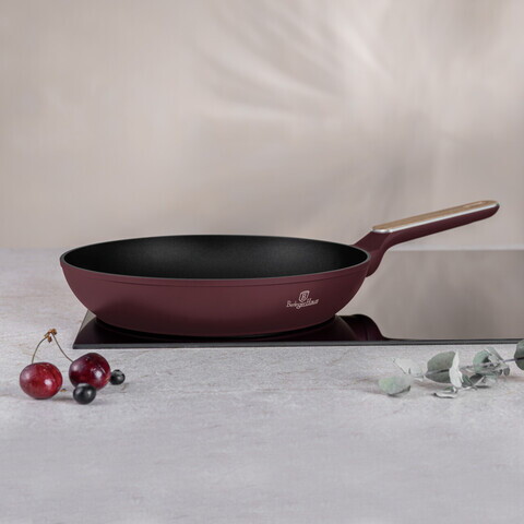 Tigaie Berlinger Haus, Leonardo Nordic, 28 cm, 2.4 L, aluminiu forjat, visiniu mat