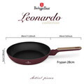 Tigaie Berlinger Haus, Leonardo Nordic, 28 cm, 2.4 L, aluminiu forjat, visiniu mat