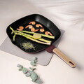 Tigaie grill Berlinger Haus, Leonardo Nordic, 28 cm, 2.1 L, aluminiu forjat, visiniu mat