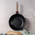 Tigaie Wok Berlinger Haus, Leonardo Nordic, 28 cm, 3.5 L, aluminiu forjat, visiniu mat
