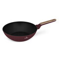 Tigaie Wok Berlinger Haus, Leonardo Nordic, 28 cm, 3.5 L, aluminiu forjat, visiniu mat