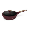 Tigaie adanca cu capac Berlinger Haus, Leonardo Nordic, 24 cm, 2.3 L, aluminiu forjat, visiniu mat