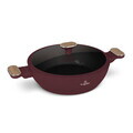 Oala cu capac Berlinger Haus, Leonardo Nordic, 28 cm, 3.8 L, aluminiu forjat, visiniu mat