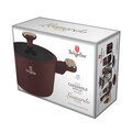 Oala cu capac Berlinger Haus, Leonardo Nordic, 20 cm, 2.6 L, aluminiu forjat, visiniu mat