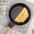 Set 3 tigai Berlinger Haus, Leonardo Nordic, 20/24/28 cm, aluminiu forjat, visiniu mat