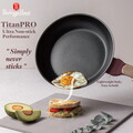 Set 3 tigai si capac Berlinger Haus, Leonardo Nordic, 20/24/28 cm, aluminiu forjat, visiniu mat