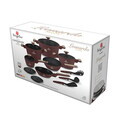Set pentru gatit Berlinger Haus, Leonardo Nordic, 15 piese, aluminiu forjat, visiniu mat