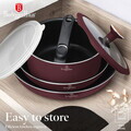 Set pentru gatit Berlinger Haus, Leonardo Nordic, 13 piese, aluminiu, visiniu mat