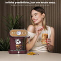 Espressor 3 in 1 Berlinger Haus, Leonardo Nordic, 950W, 23x26.5x30.5 cm, inox, visiniu mat/natur