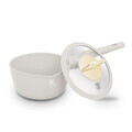 Cratita cu capac Berlinger Haus, Sahara, 16 cm, 1.2 L, aluminiu forjat, crem mat