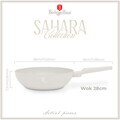 Tigaie Wok Berlinger Haus, Sahara, 28 cm, 3.2 L, aluminiu forjat, crem mat