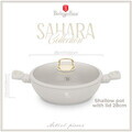 Oala cu capac Berlinger Haus, Sahara, 28 cm, 3.8 L, aluminiu forjat, crem mat