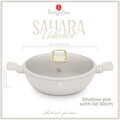Oala cu capac Berlinger Haus, Sahara, 30 cm, 4.5 L, aluminiu forjat, crem mat
