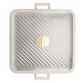 Tava grill cu capac Berlinger Haus, Sahara, 34x34x4.5 cm, aluminiu turnat, crem mat